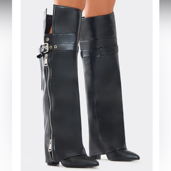 Shoes - Fold Over Knee-High Boots